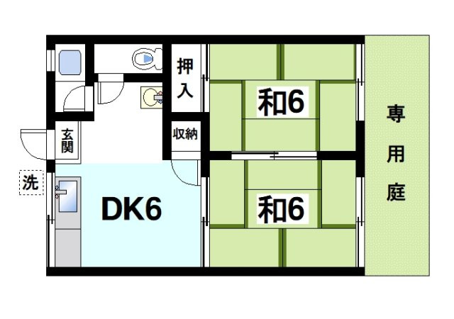 YMハイツ　B棟の間取り