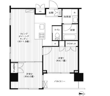 グランハイツ錦糸町の間取り