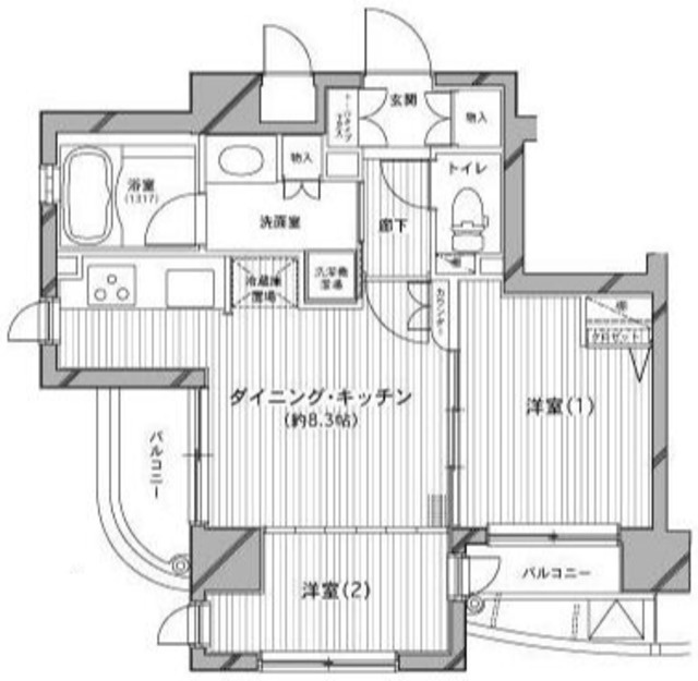 デュオ・スカーラ田端の間取り|間取りです。