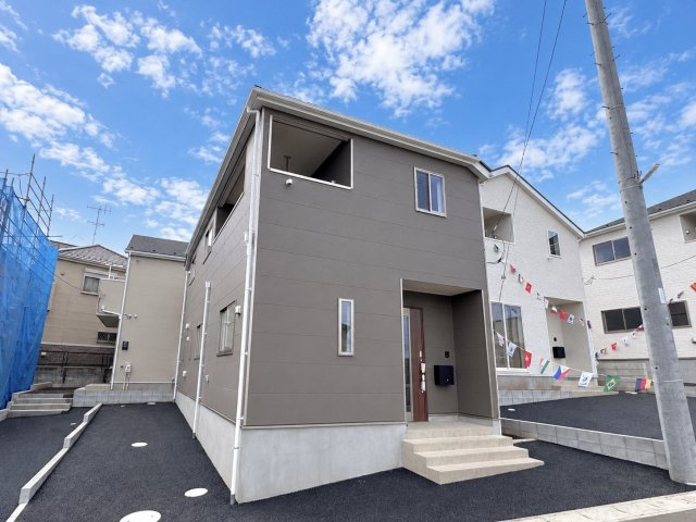 松戸市六実５丁目新築戸建（六実第12）の外観|4号棟外観・完成済み内覧可能です！