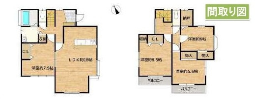 中古戸建　東松山市東平1280-3（リフォーム住宅）の間取り