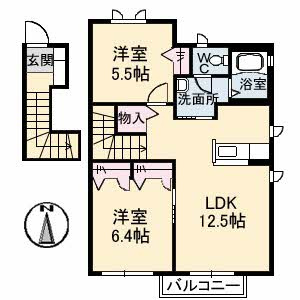 パルク・ギオーネ四番館の間取り