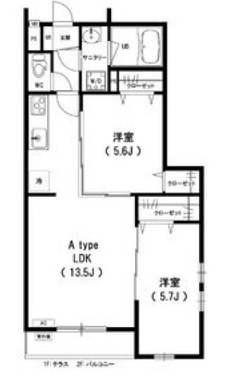 川崎市麻生区片平３丁目のアパートの間取り