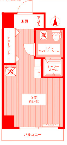 藤沢市藤沢の賃貸マンションの間取り