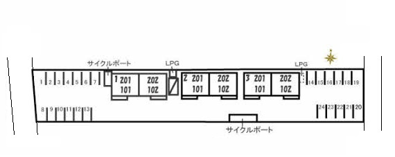 シャーメゾンつばき　２番館 の区画図