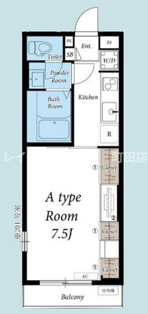 リブリ・ソレイユ海老名※初期費用分割後払いサービス利用可能物件の間取り