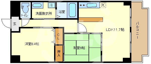ラ・トゥール　九条北小学校の間取り|ラ・トゥール　間取り