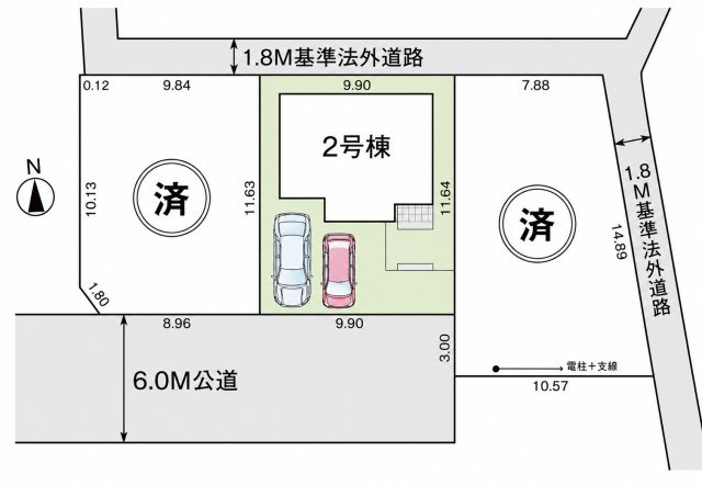武蔵村山市岸３丁目　新築戸建全3棟の区画図