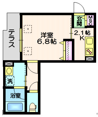 仮称　新石川1丁目メゾン西棟の間取り