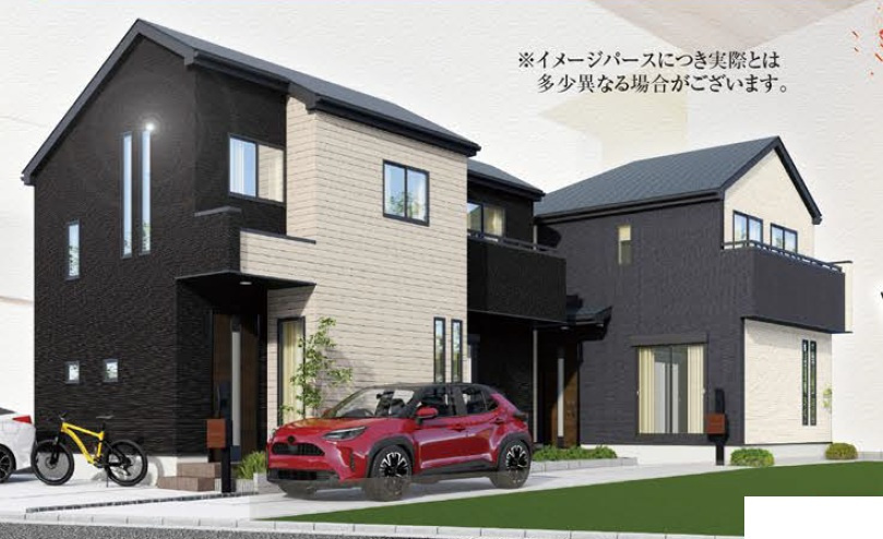 八王子市　中野町　新築一戸建て　２期の外観パース