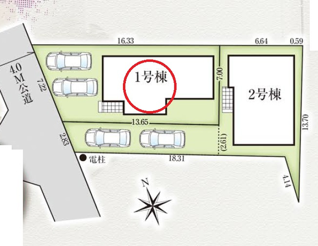 八王子市　中野町　新築一戸建て　２期の区画図