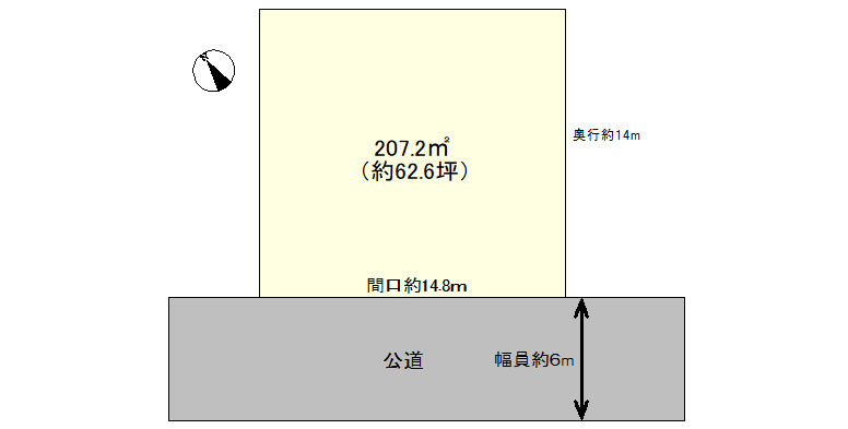 和田町売り土地の土地図