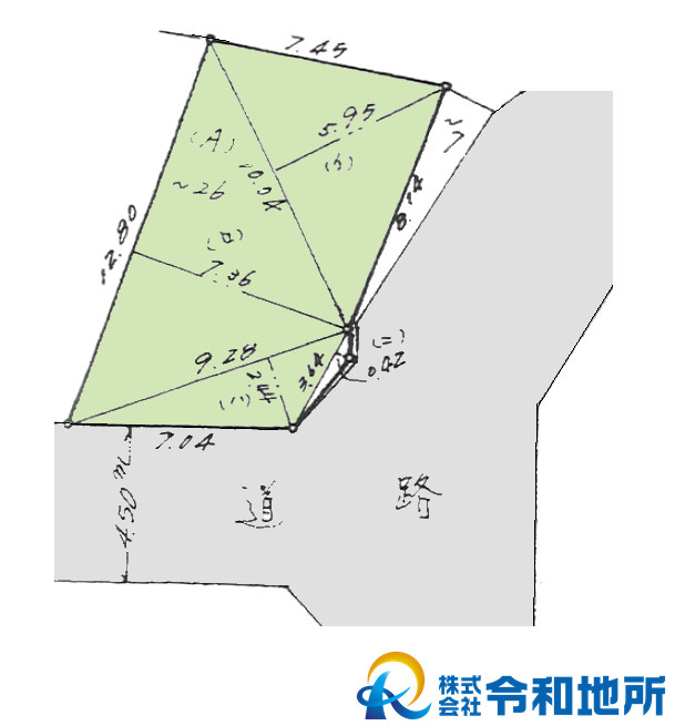 売地　茅ヶ崎市浜之郷の土地図