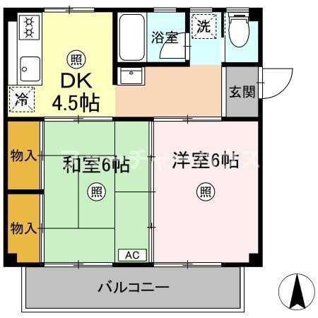 萩原コーポの間取り