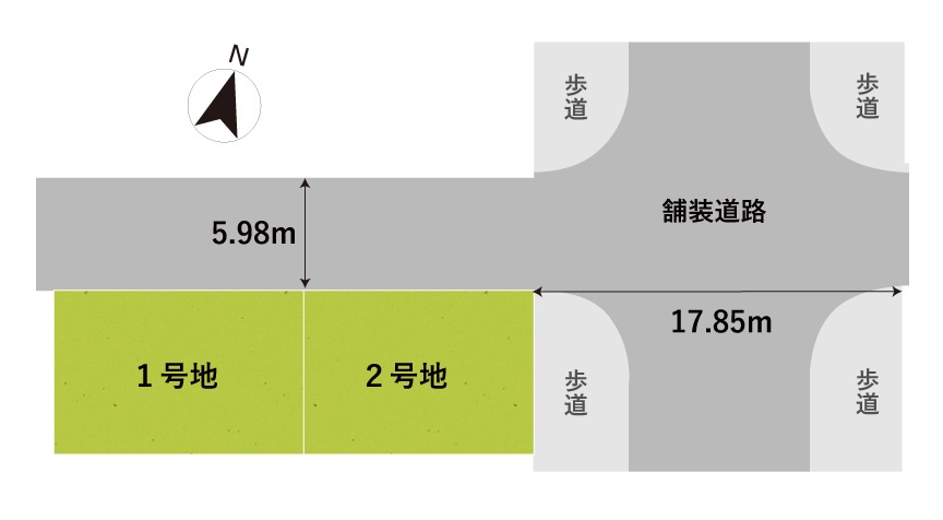 伊丹市野間　第1期　新築一戸建ての区画図|全2区画