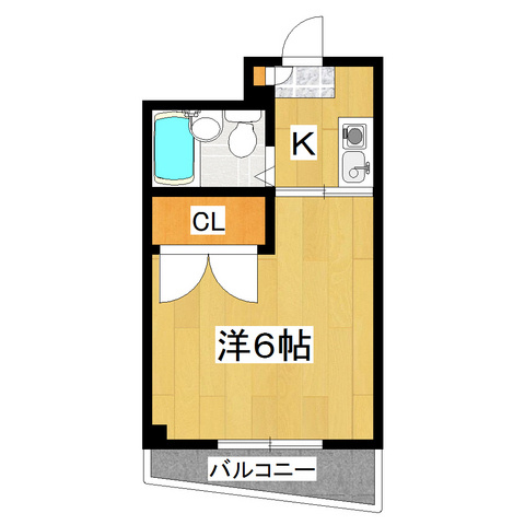 日の出ハイツの間取り|２口コンロ設置可！