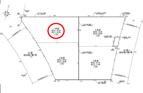 プラザ034Ⅱ④1　新築一戸建て　01の区画図|1号棟