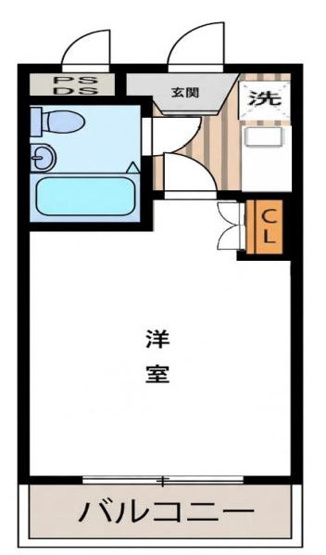 【間取り】 | ダイホープラザ橋本 | 1Kは、キッチンと居室が分かれているため、生活空間にメリハリをつけられますね。料理の臭いが気になりにくく、来客時にもプライベート空間を確保しやすい点が魅力ですね。一人暮らしでも快適な生活を送れますよ。