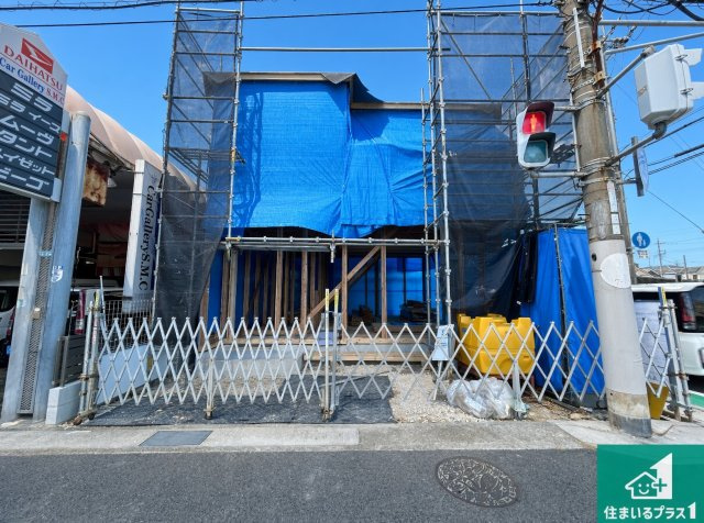 伊丹市野間　第1期　新築一戸建ての外観|周辺は落ち着いた街並みの住宅地！子育てがしやすい住環境です！まだ未完成ですが、現地でしかわからない事もございます。是非一度ご覧ください。