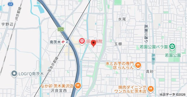 チェリーアベニュー南茨木B棟の地図