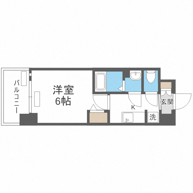 プレサンス難波マジョリティの間取り