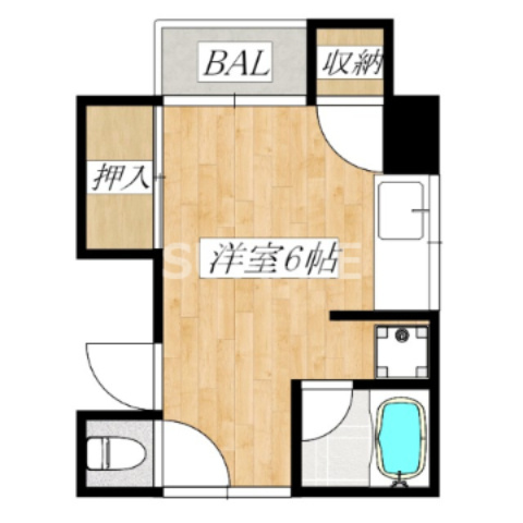 古山荘Bの間取り|間取りです