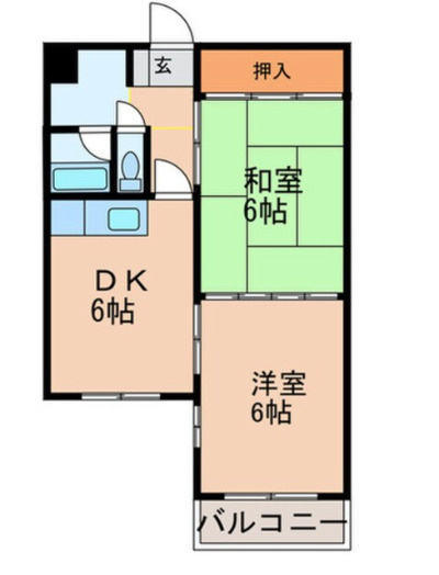 ハイランド松ヶ枝【キャッシュバック対象物件】の間取り
