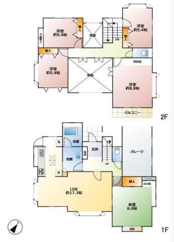 【間取り】 | 南埼玉郡宮代町大字和戸　中古戸建