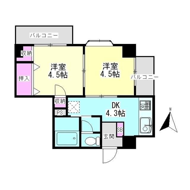 椎橋ハイツの間取り
