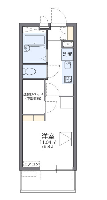 レオパレスコンパル歌島の間取り