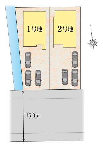 タマタウン代陽小東　1号地の区画図