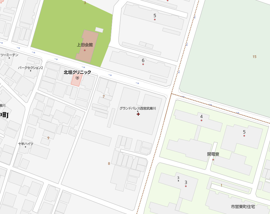 グランドパレス西宮武庫川の地図