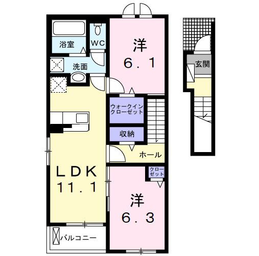 【間取り】 | 仮称；宮久保４丁目アパートⅢ