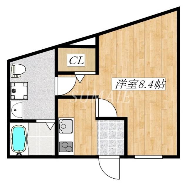 ネオステージ舟渡の間取り|南向きの角部屋です☆