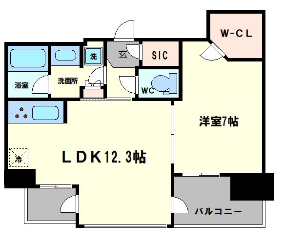 ブランズタワー南堀江の間取り