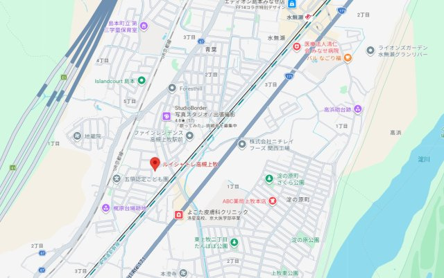 ルイシャトレ高槻上牧の地図