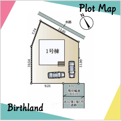 新築戸建・新築建売　白河市石切場第4　第二小・第二中の区画図|駐車スペース2台可能です！（車種による）スーパーまで徒歩7分で毎日のお買物に便利！