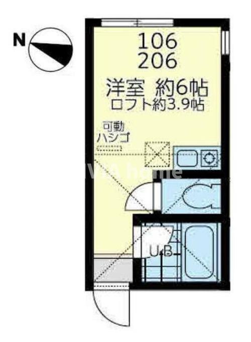 横浜市神奈川区神之木台のアパートの間取り