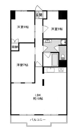 【間取り】 | パークテラス桂川 | 専有面積73.71㎡