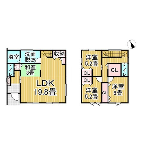 プレミオテラス 水呑町７号棟の間取り