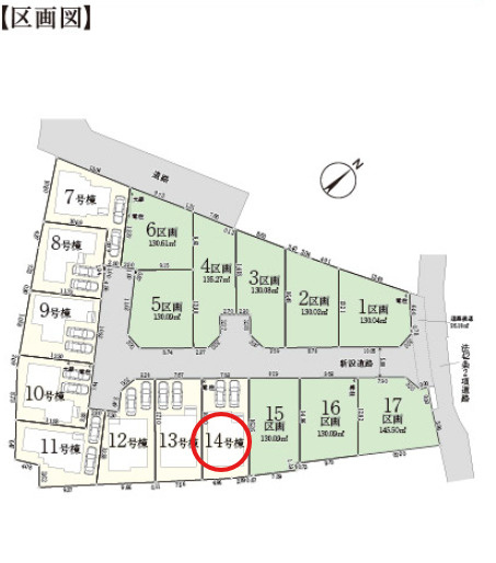 八王子市小宮町第4 新築戸建て～全17区画～の区画図