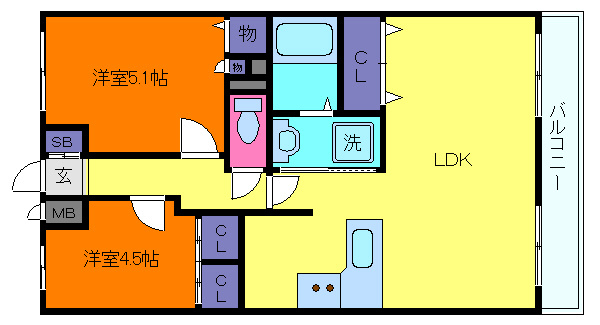 芦屋パインクレストの間取り