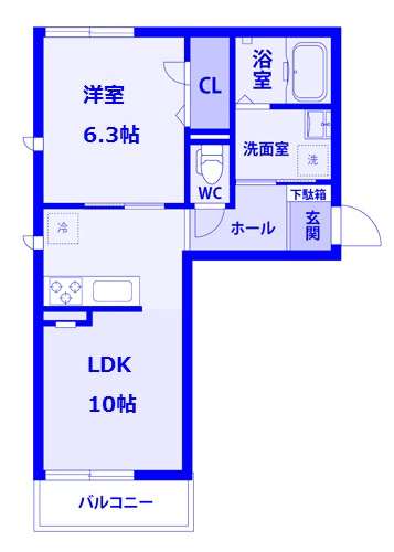 パームコテージⅥ番館の間取り