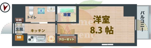 【間取り】 | メイクス新中野アジールコート | 1Kのお部屋です。