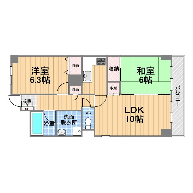 ロイヤルハイム里中の間取り