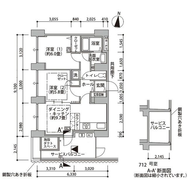 東雲キャナルコートCODAN14号棟の間取り