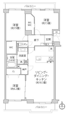 【間取り】 | 新本牧壱番館