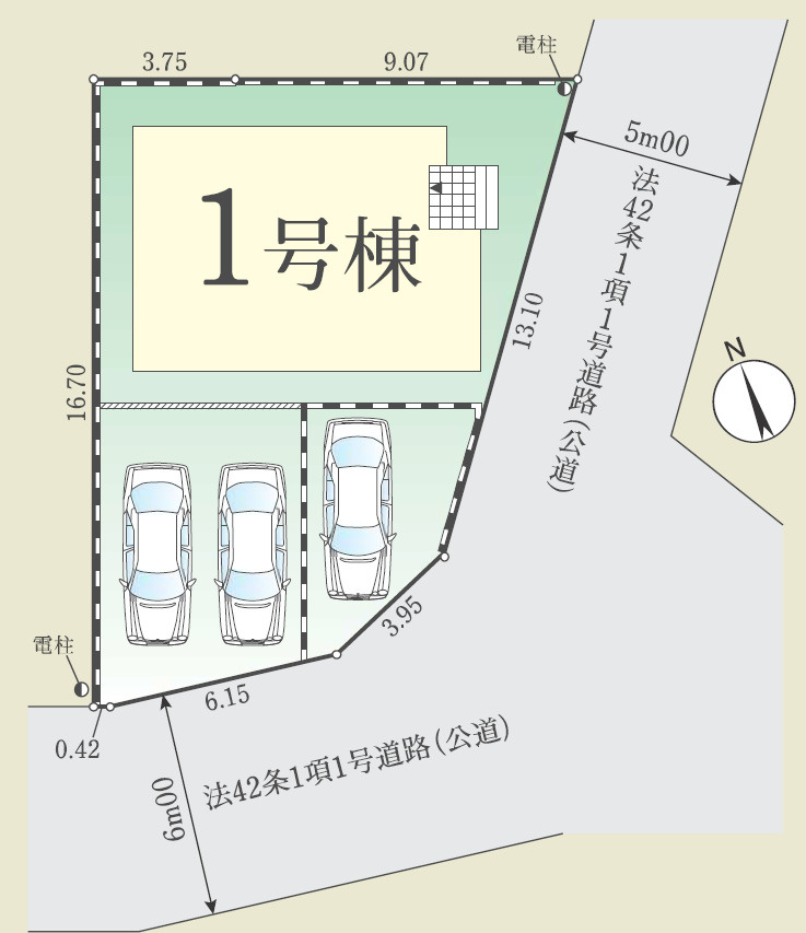 八王子市東中野2期 新築戸建ての区画図