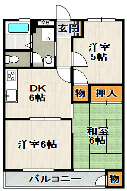 金岡マンションの間取り
