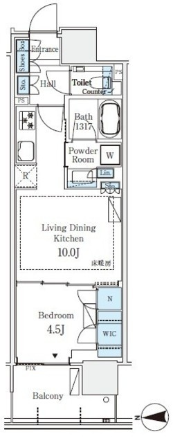 グランドシティタワー月島の間取り